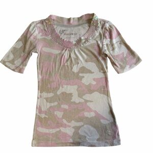 Limited Too Justice Girls Camo Tee Size 7